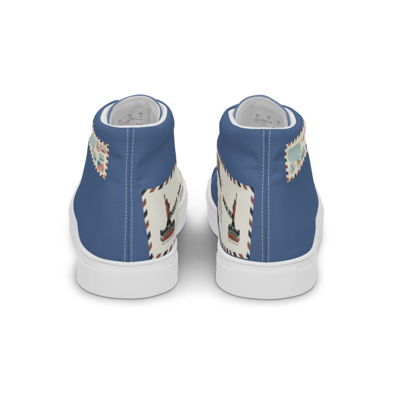 FREE INSPIRATION NYC BLUE Men’s high top canvas shoes