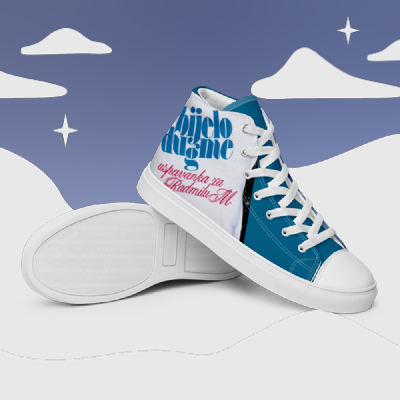 BJIELO DUGME INSPIRATION Unisex high top canvas shoes