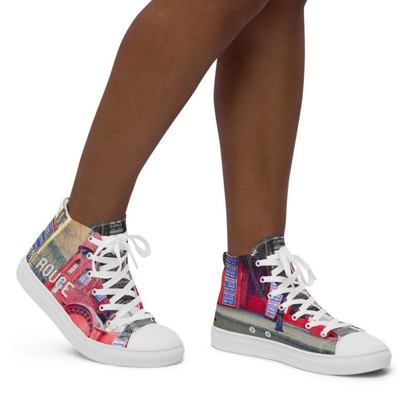 WOLRD CITIES LINE PARIS  Women’s high top canvas shoes