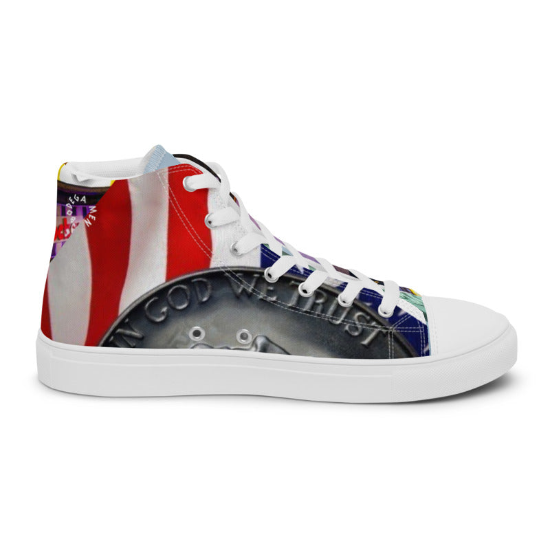 LINE OF WORLD CITIES NYC Men’s high top canvas shoes