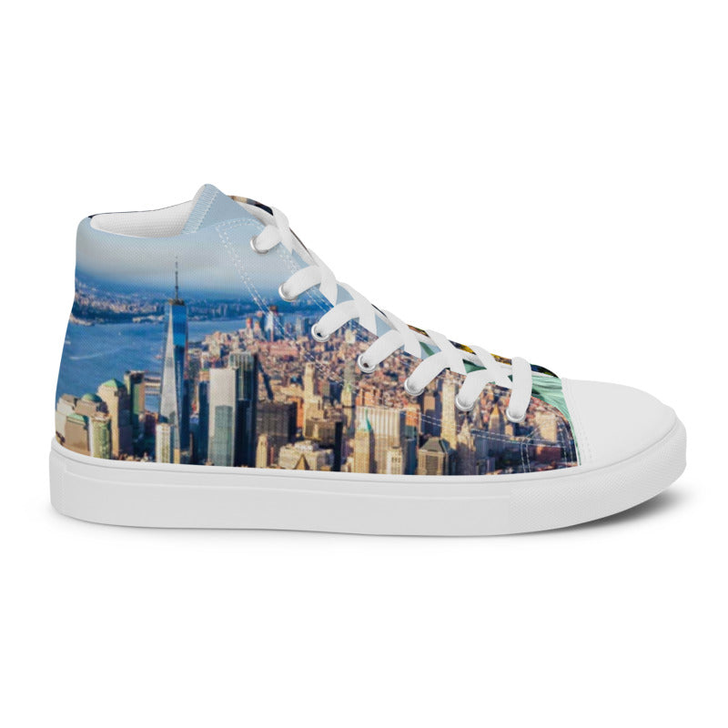 LINE OF WORLD CITIES NYC Men’s high top canvas shoes