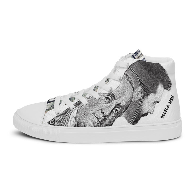 LINE OF WORLD CITIES NYC Men’s high top canvas shoes