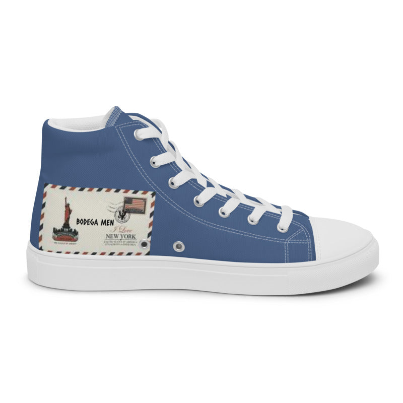 FREE INSPIRATION NYC BLUE Men’s high top canvas shoes