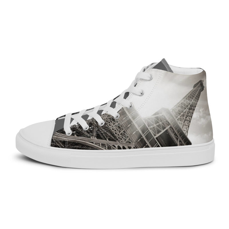 LINE OF WORLD CITIES PARIS Men’s high top canvas shoes