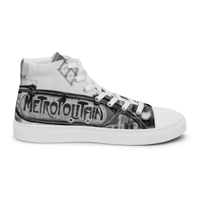 LINE OF WORLD CITIES PARIS Men’s high top canvas shoes