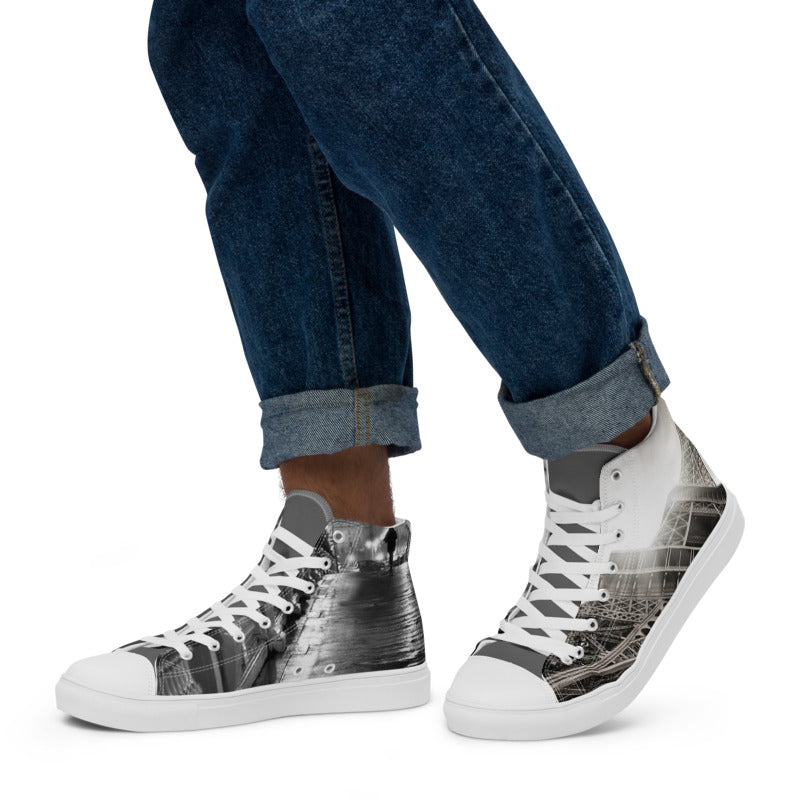 LINE OF WORLD CITIES PARIS Men’s high top canvas shoes