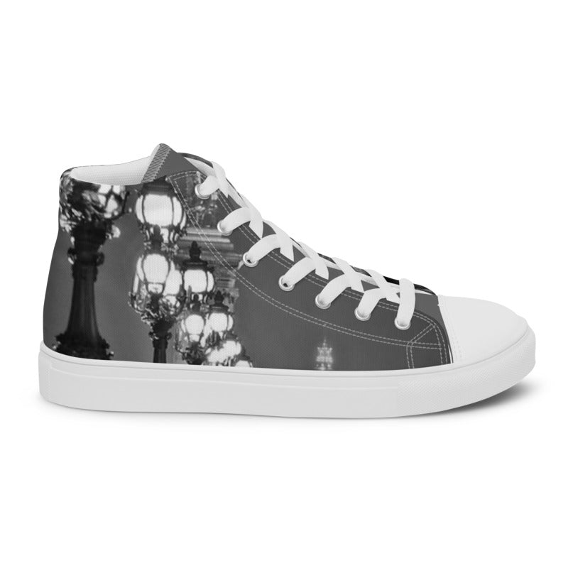 LINE OF WORLD CITIES PARIS Men’s high top canvas shoes