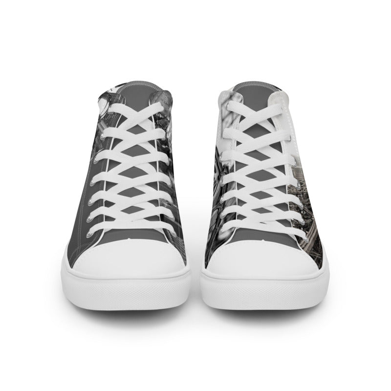 LINE OF WORLD CITIES PARIS Men’s high top canvas shoes