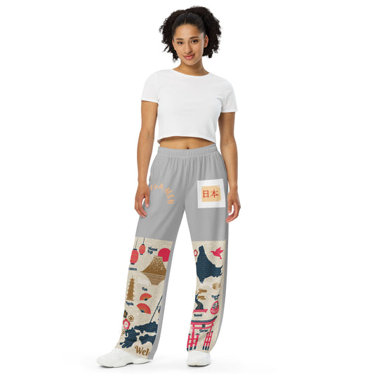 FREE INSPIRATION PANT JAPON  All-over print unisex wide-leg pants