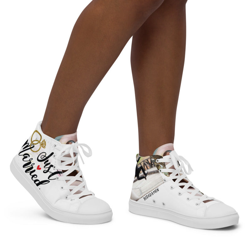 LINE WEDDING Women’s high top canvas shoes