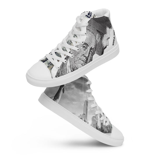 LINE OF WORLD CITIES NYC Men’s high top canvas shoes