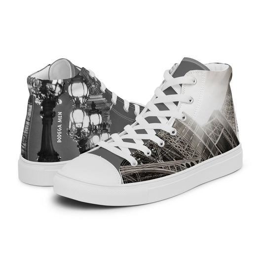 LINE OF WORLD CITIES PARIS Men’s high top canvas shoes