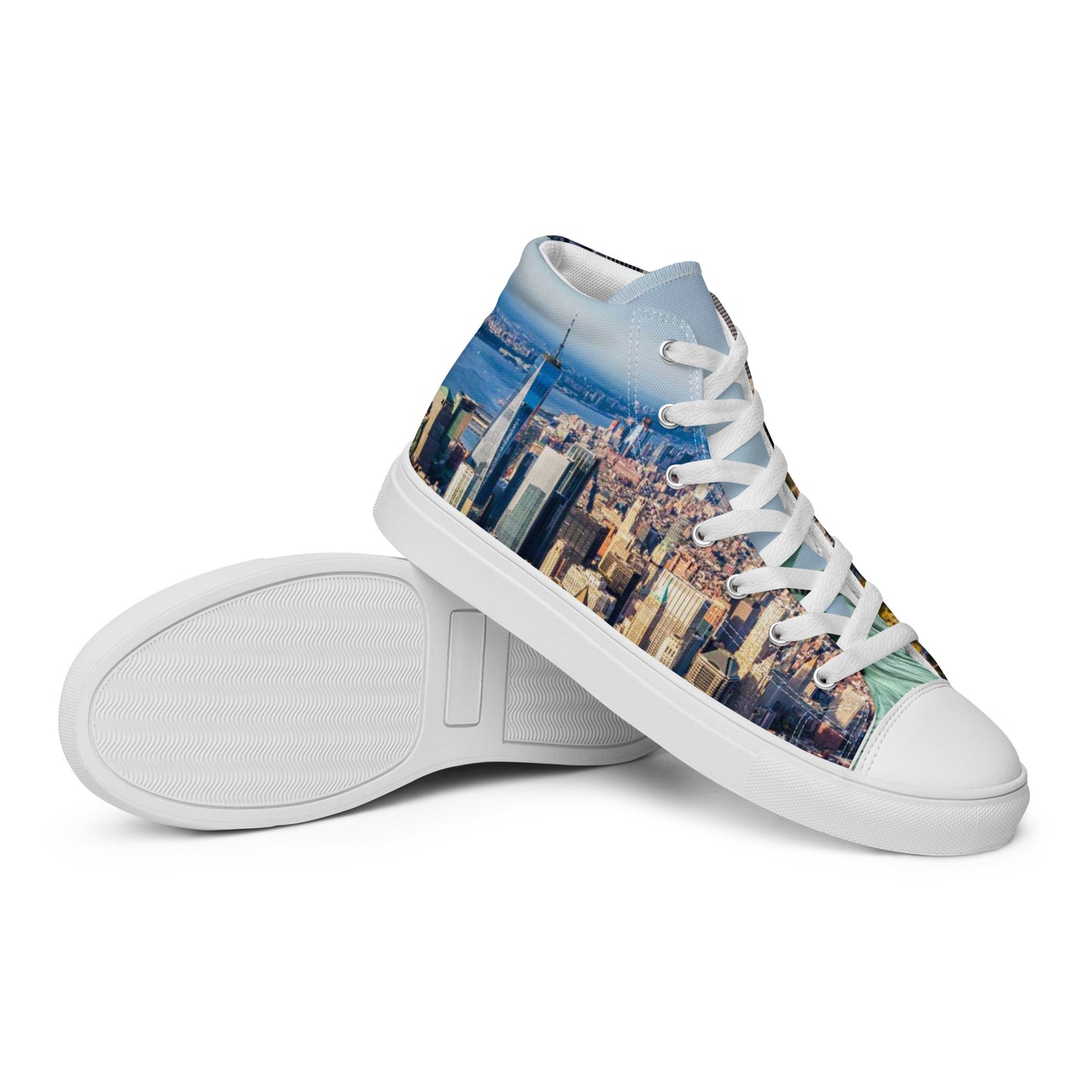 LINE OF WORLD CITIES NYC Men’s high top canvas shoes