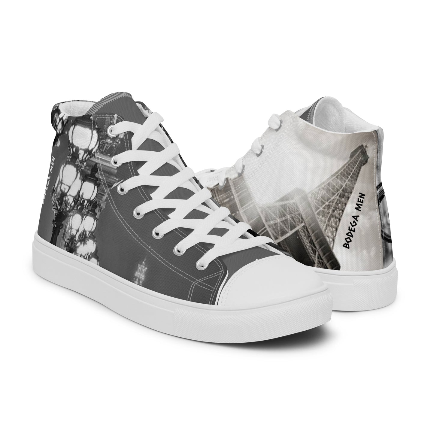 LINE OF WORLD CITIES PARIS Men’s high top canvas shoes