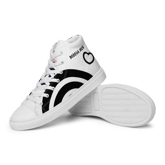 Black Line Design Women’s high top canvas shoes