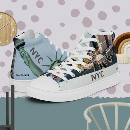 LINE OF WORLD CITIES NYC Women’s high top canvas shoes